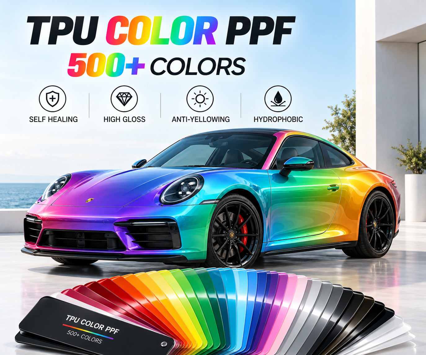 Color paint protection film
